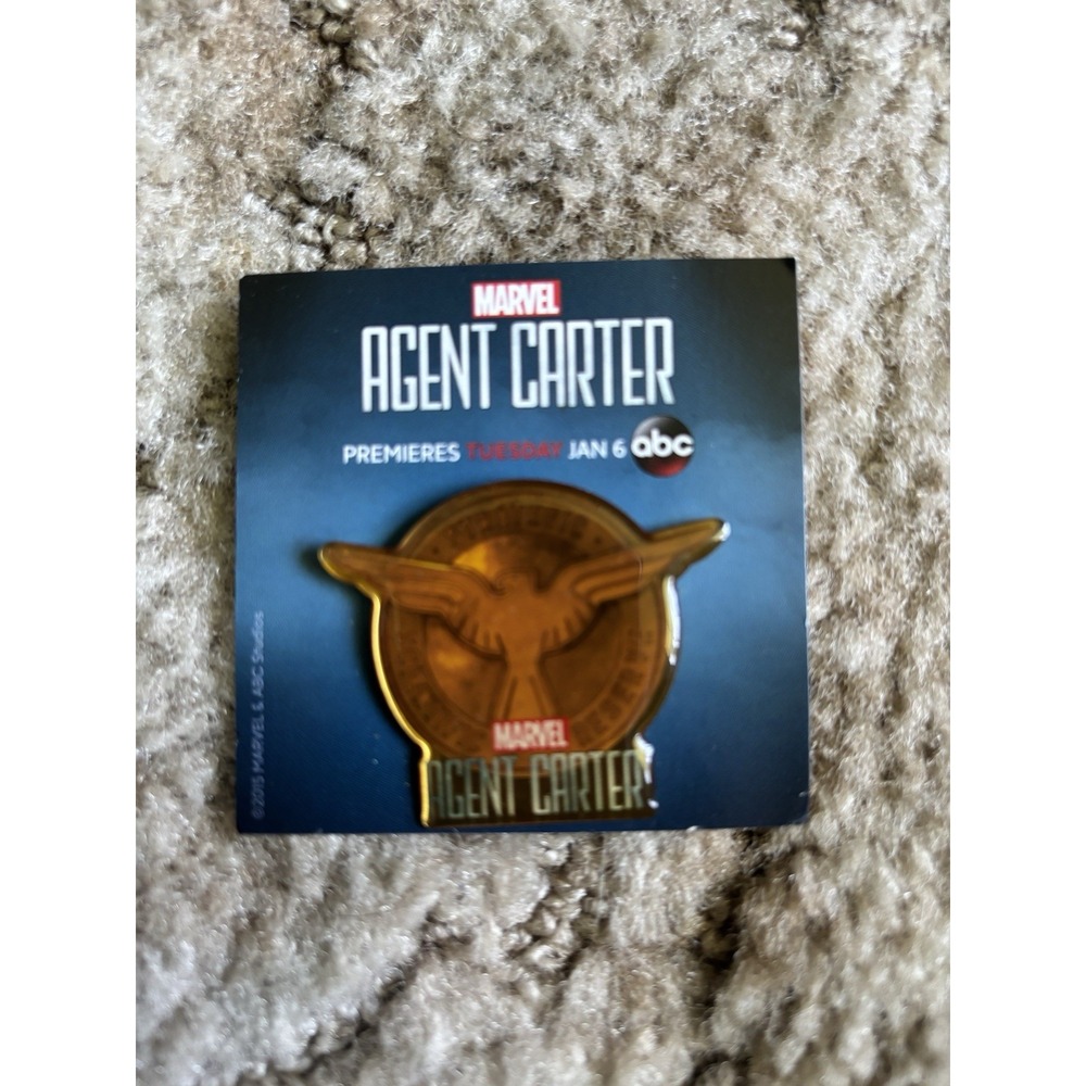 Marvel Agent Carter Promo Pin 2015 ABC TV Premiere SSR Eagle Logo Lapel Pin